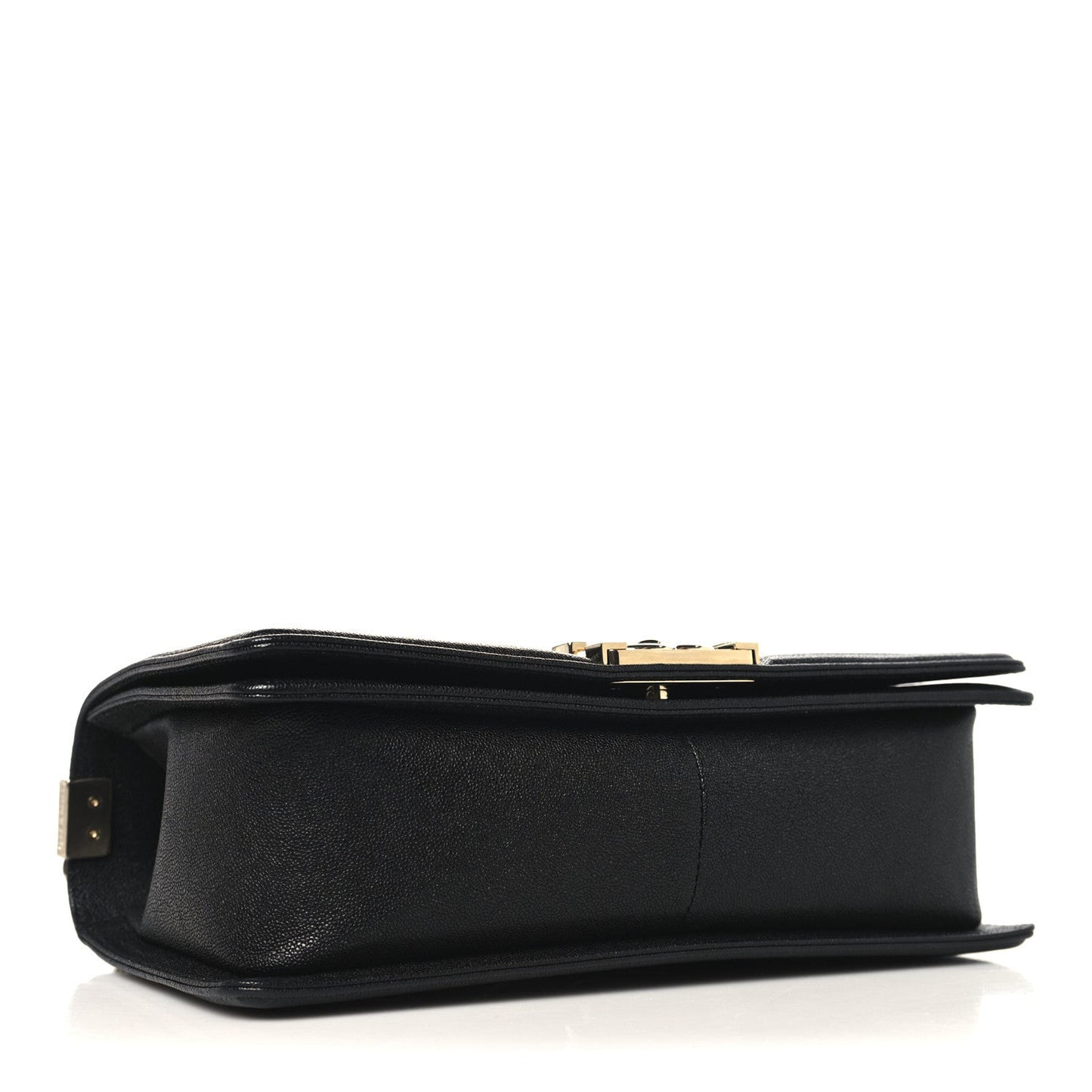 Chanel Caviar Chevron Quilted Medium Boy Flap Black