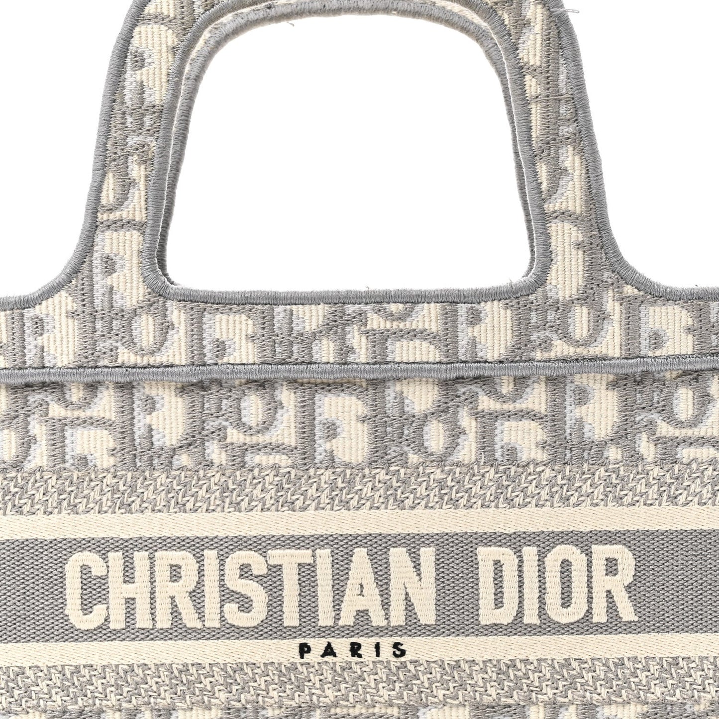 Christian Dior Oblique Mini Book Tote Grey Multicolor