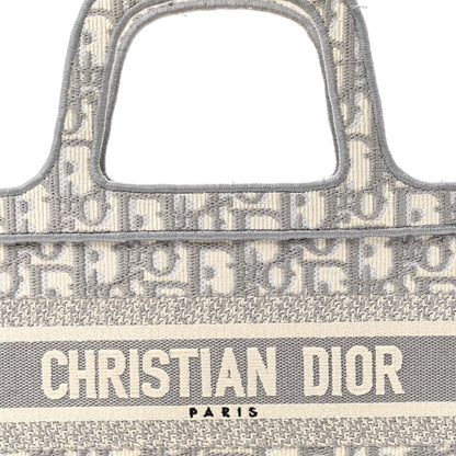 Christian Dior Oblique Mini Book Tote Grey Multicolor
