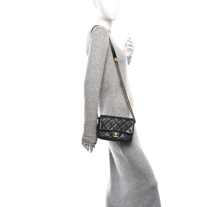 Chanel Caviar Quilted Small Twist Your Buttons Flap Black