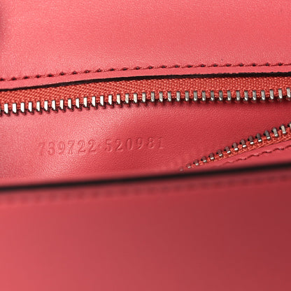 Gucci Senna Calfskin Petite GG Top Handle Shoulder Bag Pink
