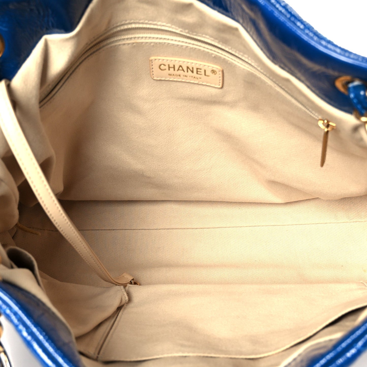 Chanel Patent Puzzle Tote Electric Blue