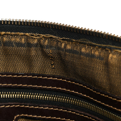 Fendi Zucca Zipped Baguette Tobacco