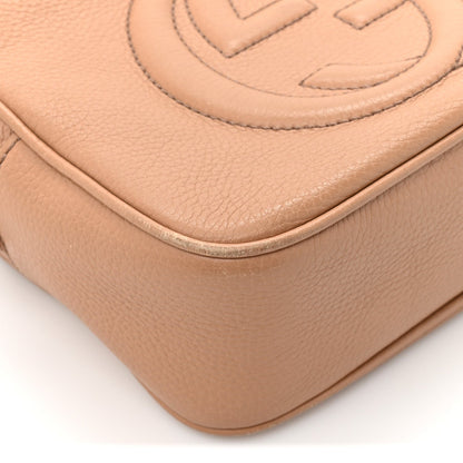 Gucci Pebbled Calfskin Small Soho Disco Bag Rose Beige