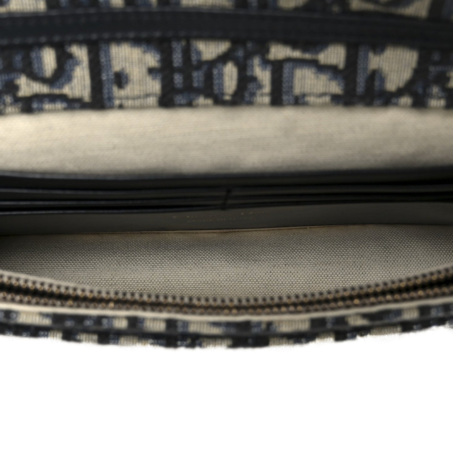 Christian Dior Oblique Saddle Chain Pouch Blue