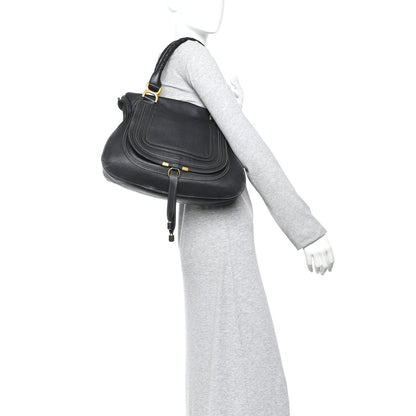 Chloe Calfskin Medium Marcie Satchel Black
