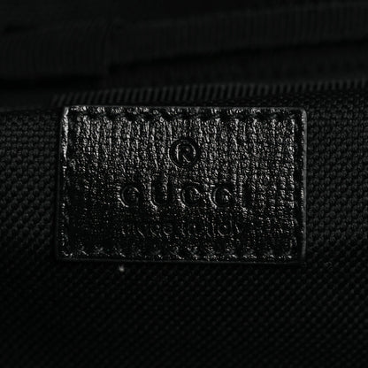 Gucci GG Supreme Monogram Large Four Wheel Suitcase Black Grey