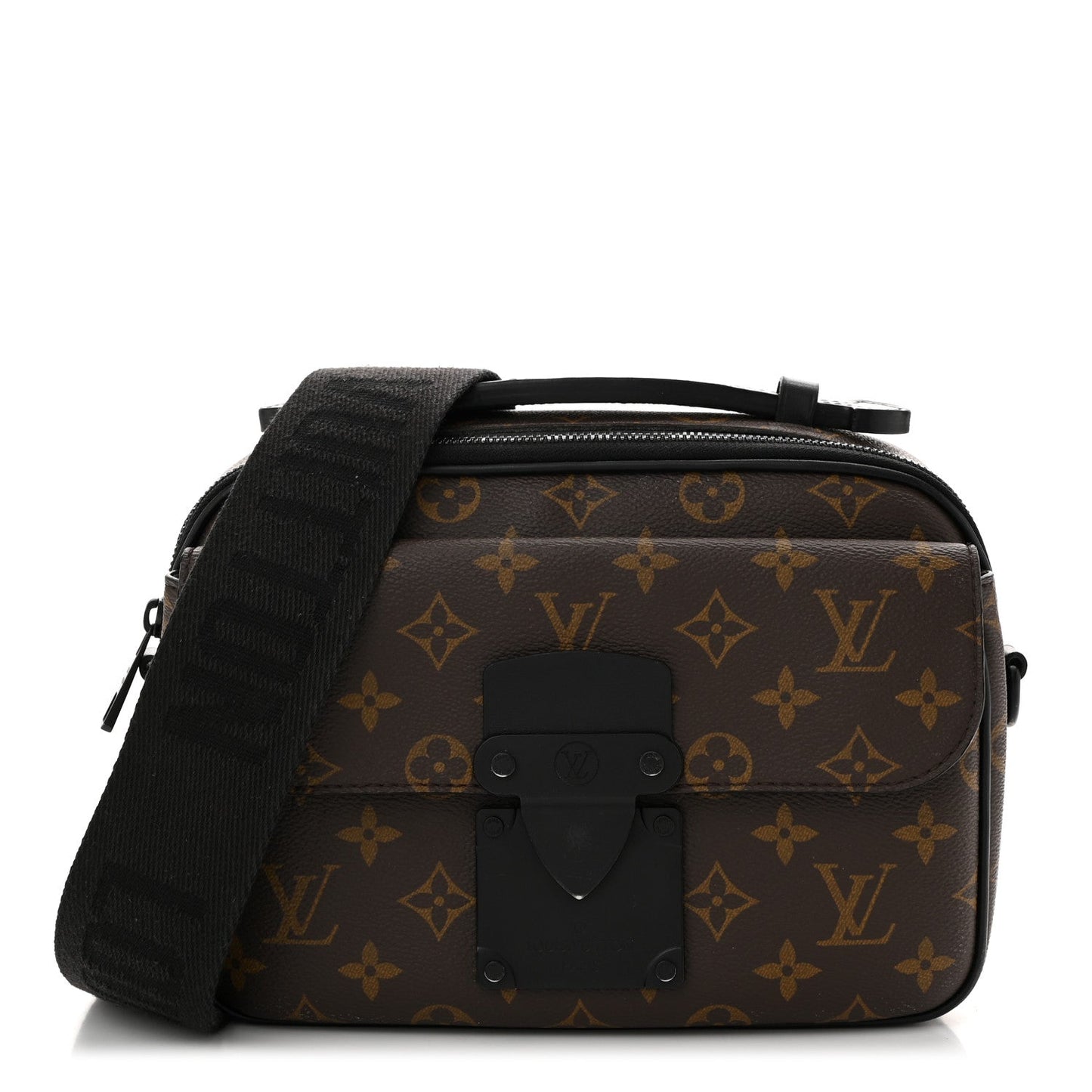 Louis Vuitton Monogram Macassar S Lock Messenger