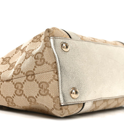 Gucci Monogram Small Abbey Tote  Gold