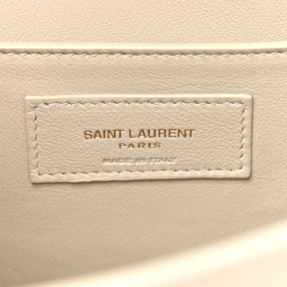 Saint Laurent Smooth Calfskin Manhattan Shoulder Bag Crema Soft