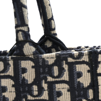 Christian Dior Oblique Small Book Tote Blue Multicolor
