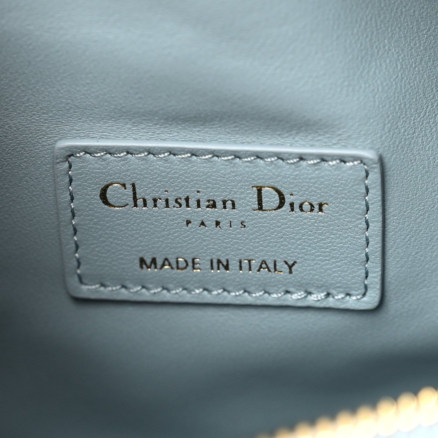 Christian Dior Calfskin Macrocannage Small Diortravel Nomad Pouch Bracing Blue