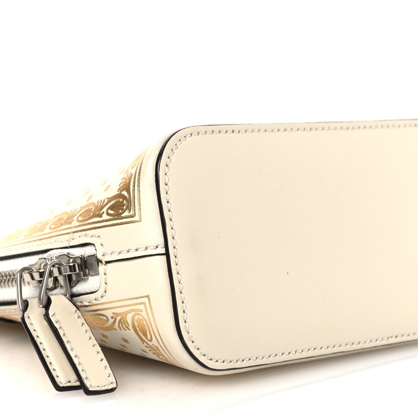 Gucci X SEGA Calfskin GUCCY Stars Mini Dome Shoulder Bag Mystic White Gold