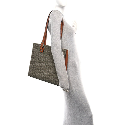 Loewe Jacquard Anagram Calfskin Buckle Tote Green