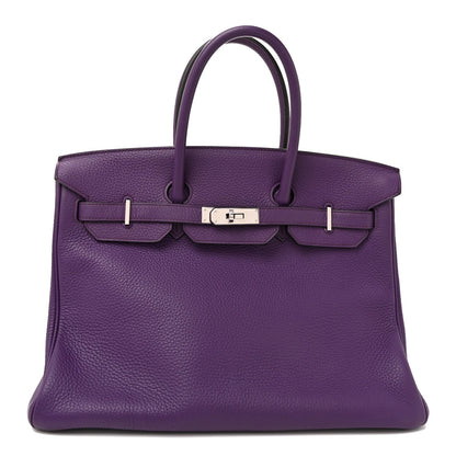 Hermes Taurillon Clemence Birkin 35 Ultraviolet