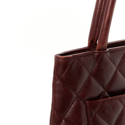 Chanel Caviar Quilted Medallion Tote Bordeaux