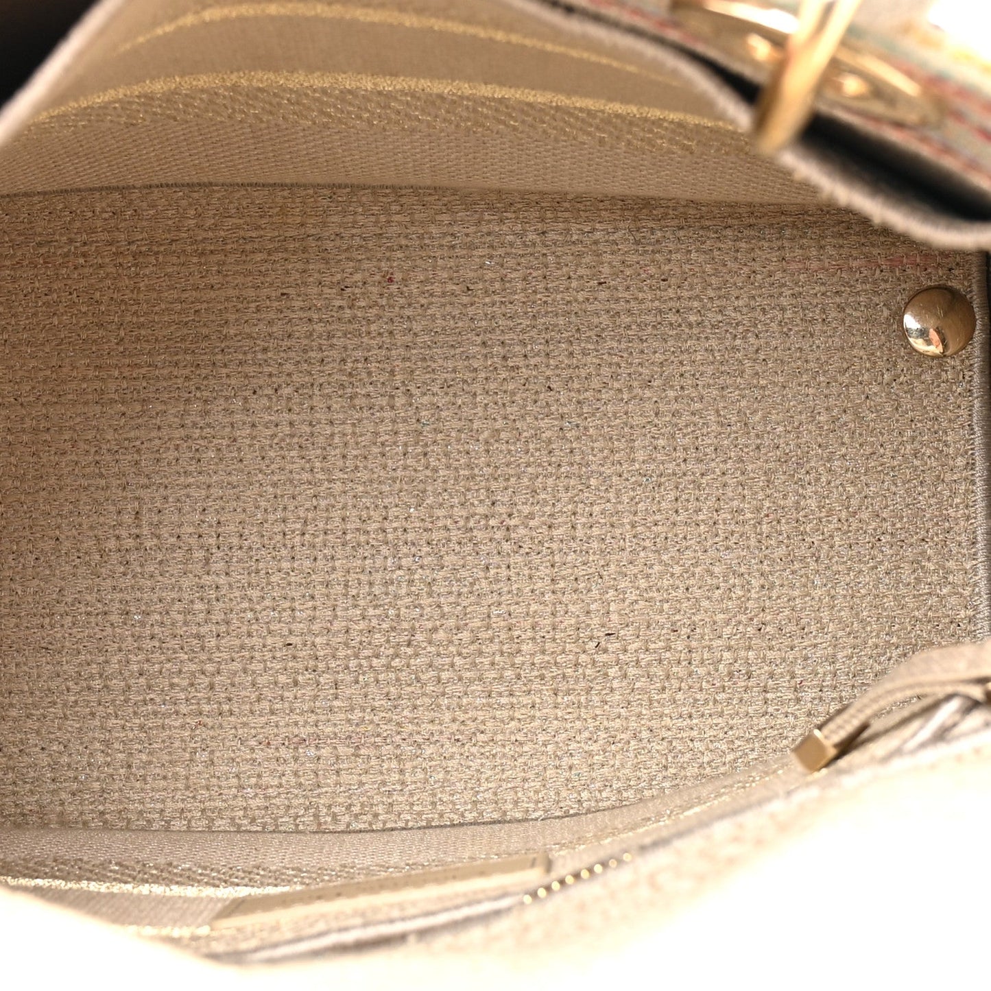 Christian Dior Canvas Embroidered Medium Lady D-Lite Beige Multicolor