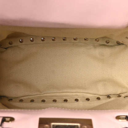 Valentino Garavani Vitello Mini Rockstud Tote Water Rose