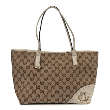 Gucci Monogram Medium New Britt Tote Off White
