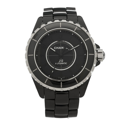 Chanel Stainless Steel Ceramic 38mm J12 Phantom Automatic Watch Black