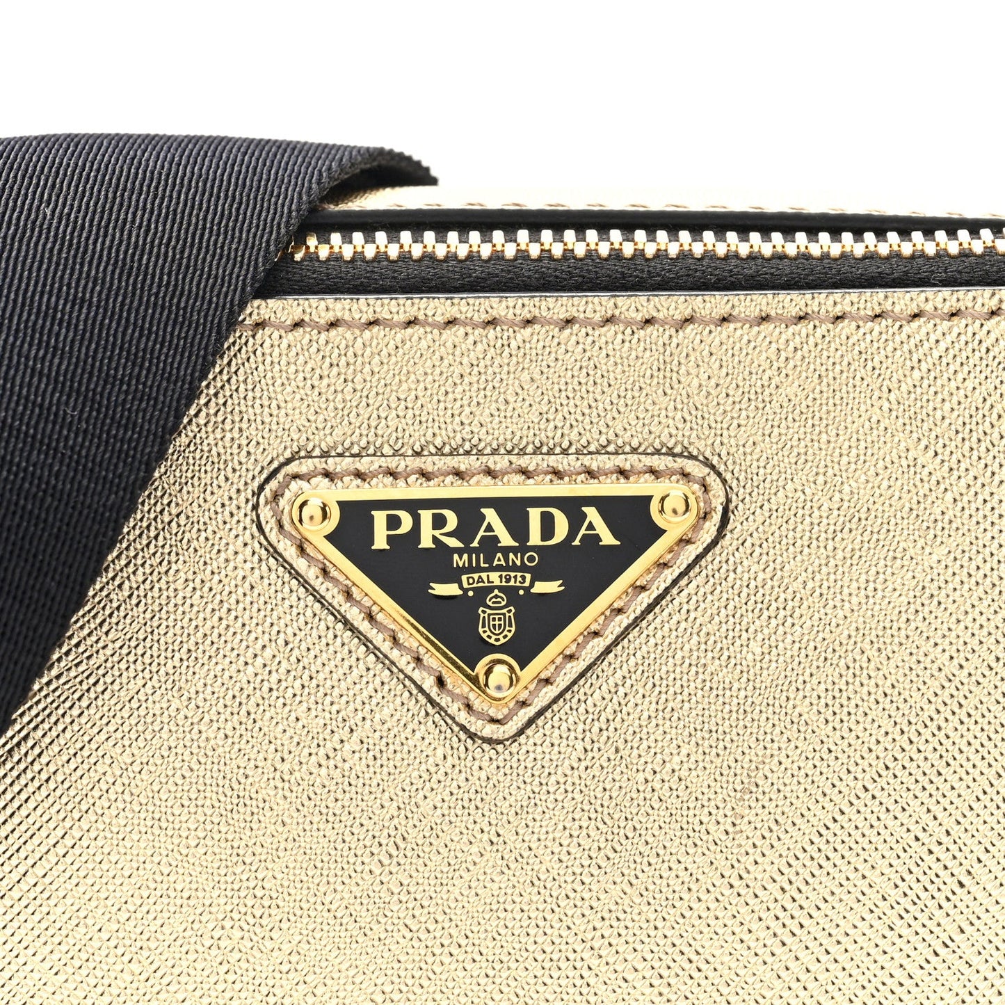 Prada Saffiano Travel Small Brique Crossbody Bag Platino
