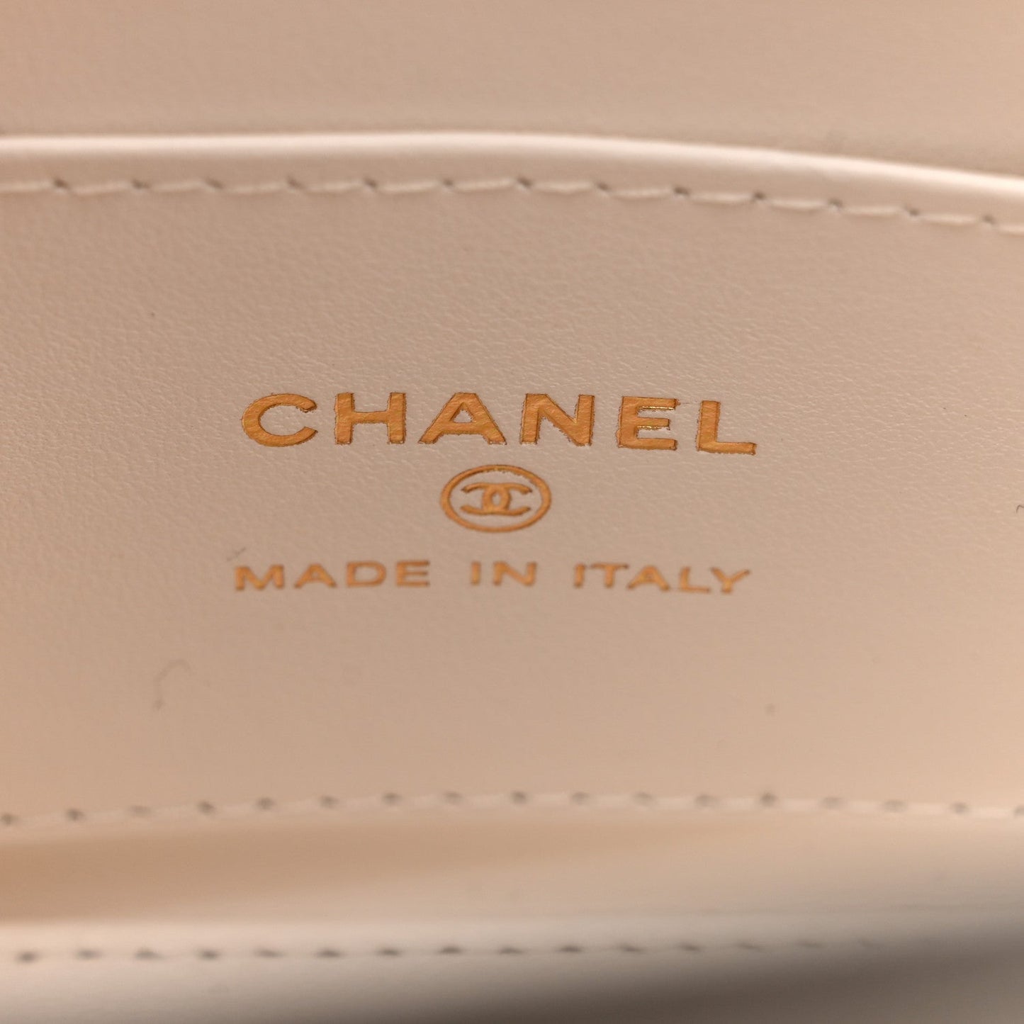 Chanel Shiny Aged Calfskin Quilted Mini Nano Kelly Shopper White