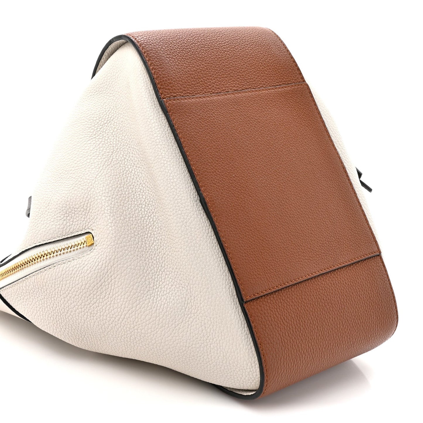 Loewe Calfskin Small Hammock Shoulder Bag Tan Ivory Black