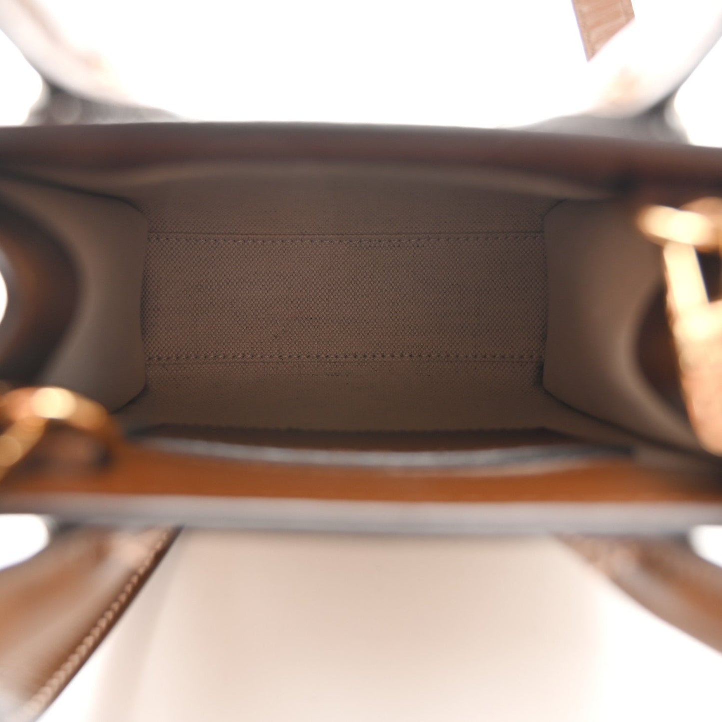 Gucci GG Supreme Monogram Azalea Calfskin Mini Retro Interlocking G Tote Bag Beige Ebony Brown Sugar