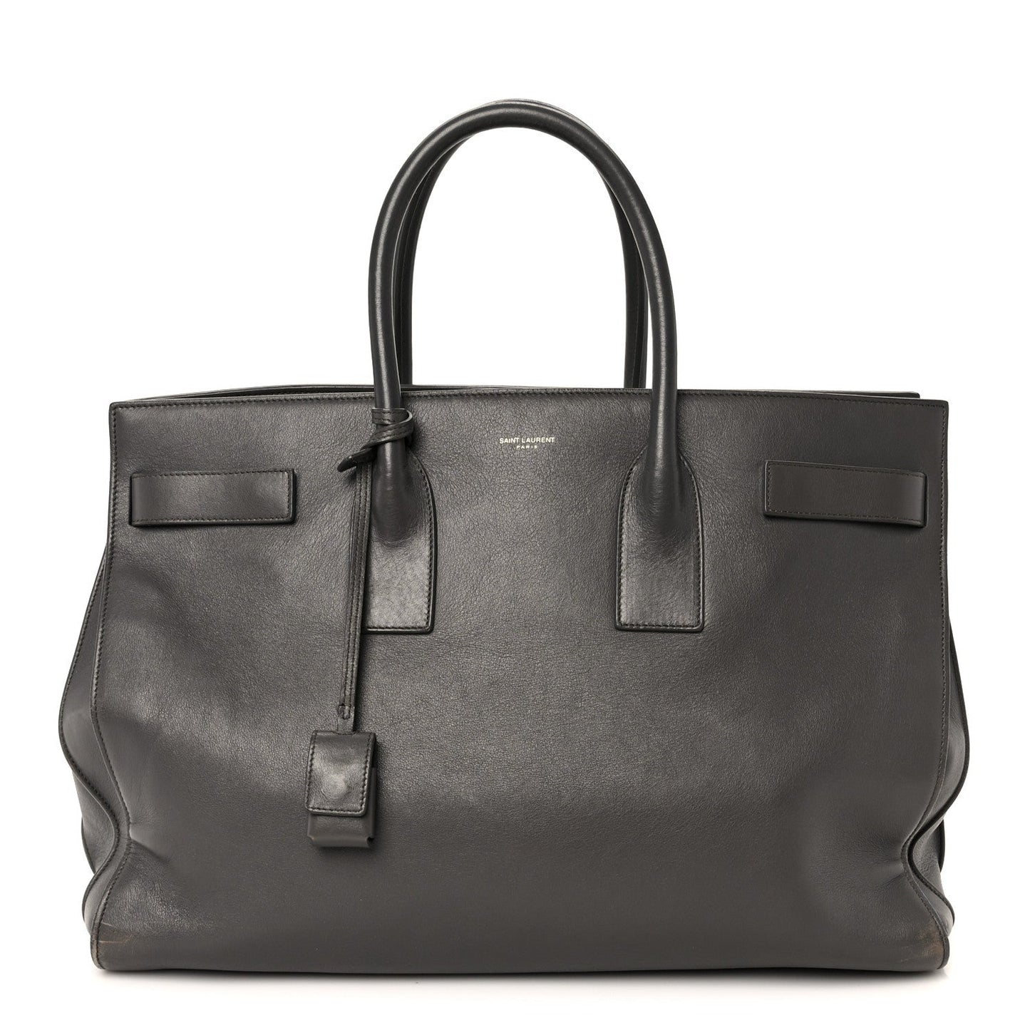Saint Laurent Calfskin Large Sac de Jour Carryall Grey