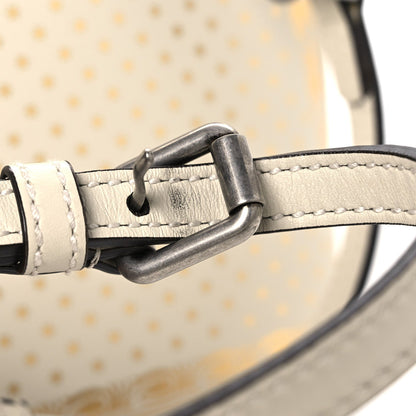 Gucci X SEGA Calfskin GUCCY Stars Mini Dome Shoulder Bag Mystic White Gold