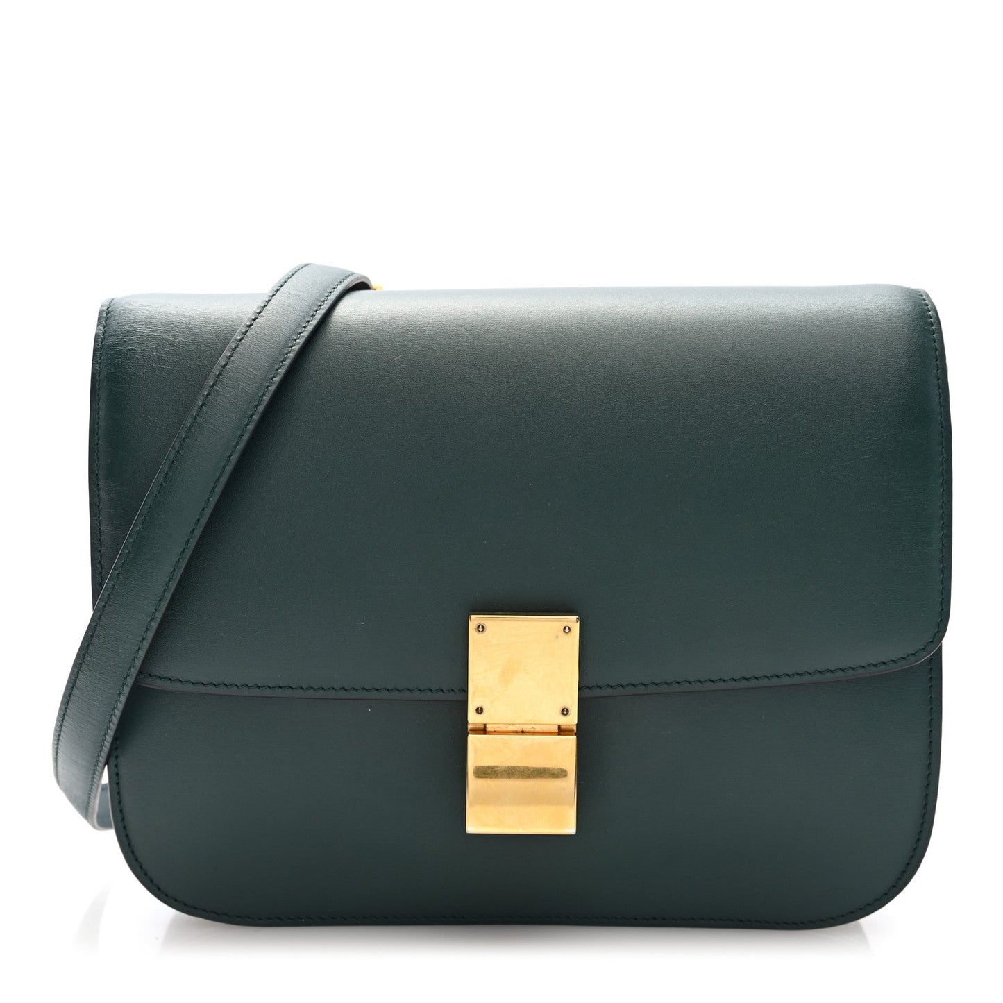 Celine Box Calfskin Medium Classic Box Flap Bag Amazone