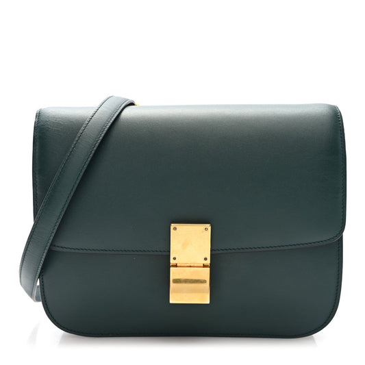 Celine Box Calfskin Medium Classic Box Flap Bag Amazone
