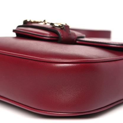 Gucci Soft Calfskin Horsebit 1955 Small Shoulder Bag Rosso Ancora