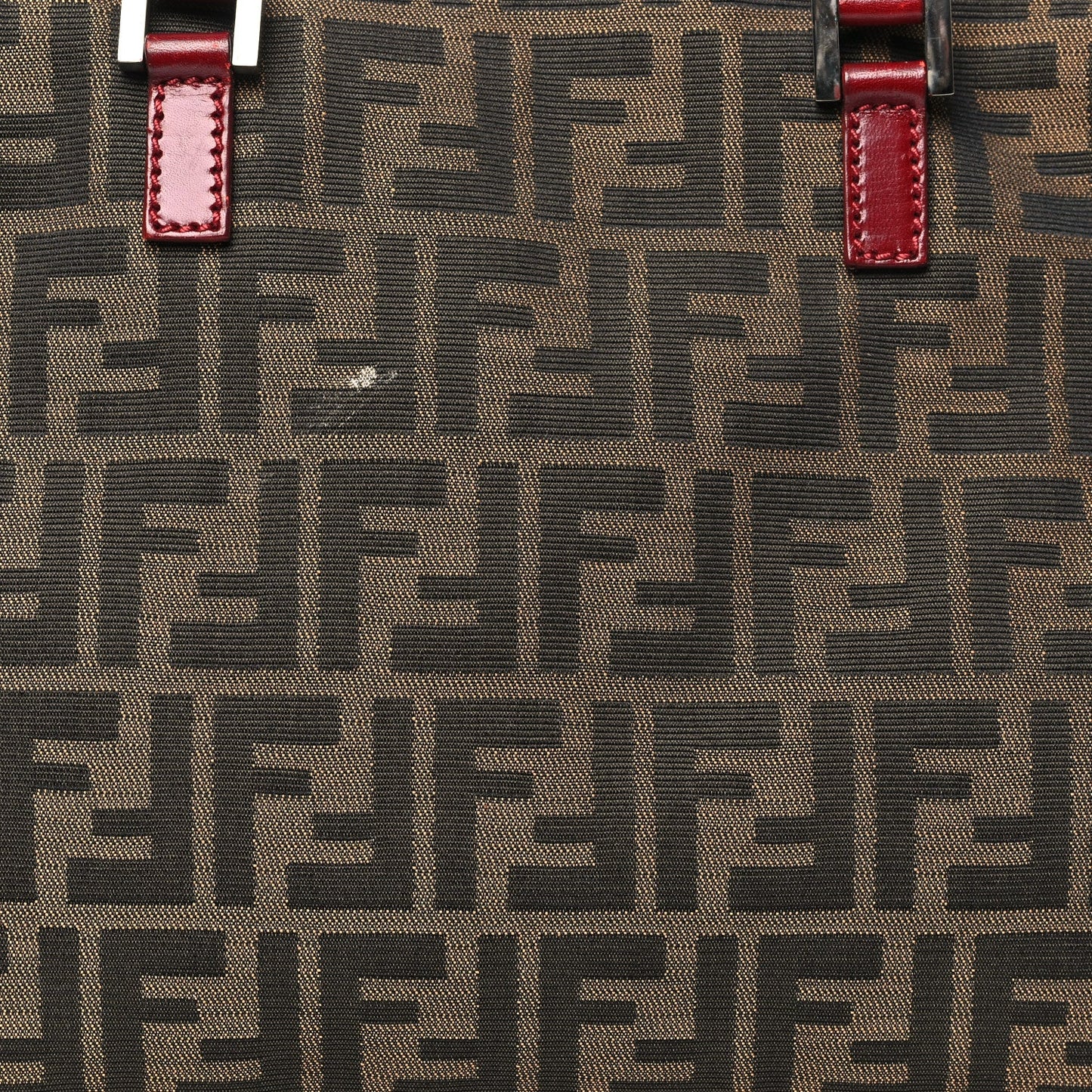 Fendi Zucca Handbag Tobacco Red