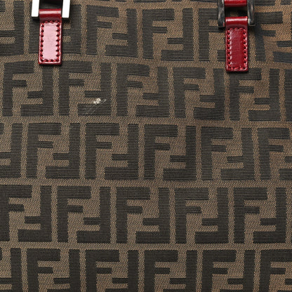 Fendi Zucca Handbag Tobacco Red