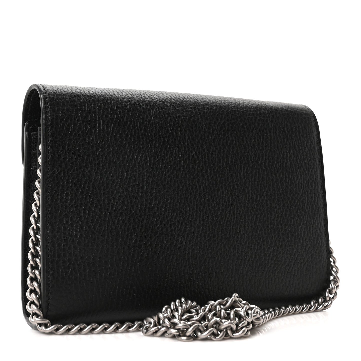 Gucci Calfskin Mini Dionysus Chain Wallet Black
