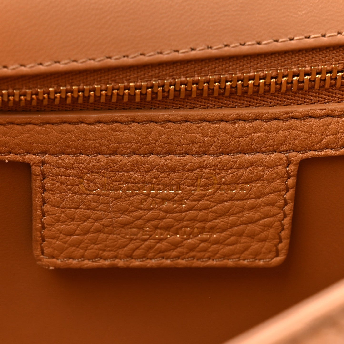 Christian Dior Calfskin Cannage Medium Caro Bag Tan