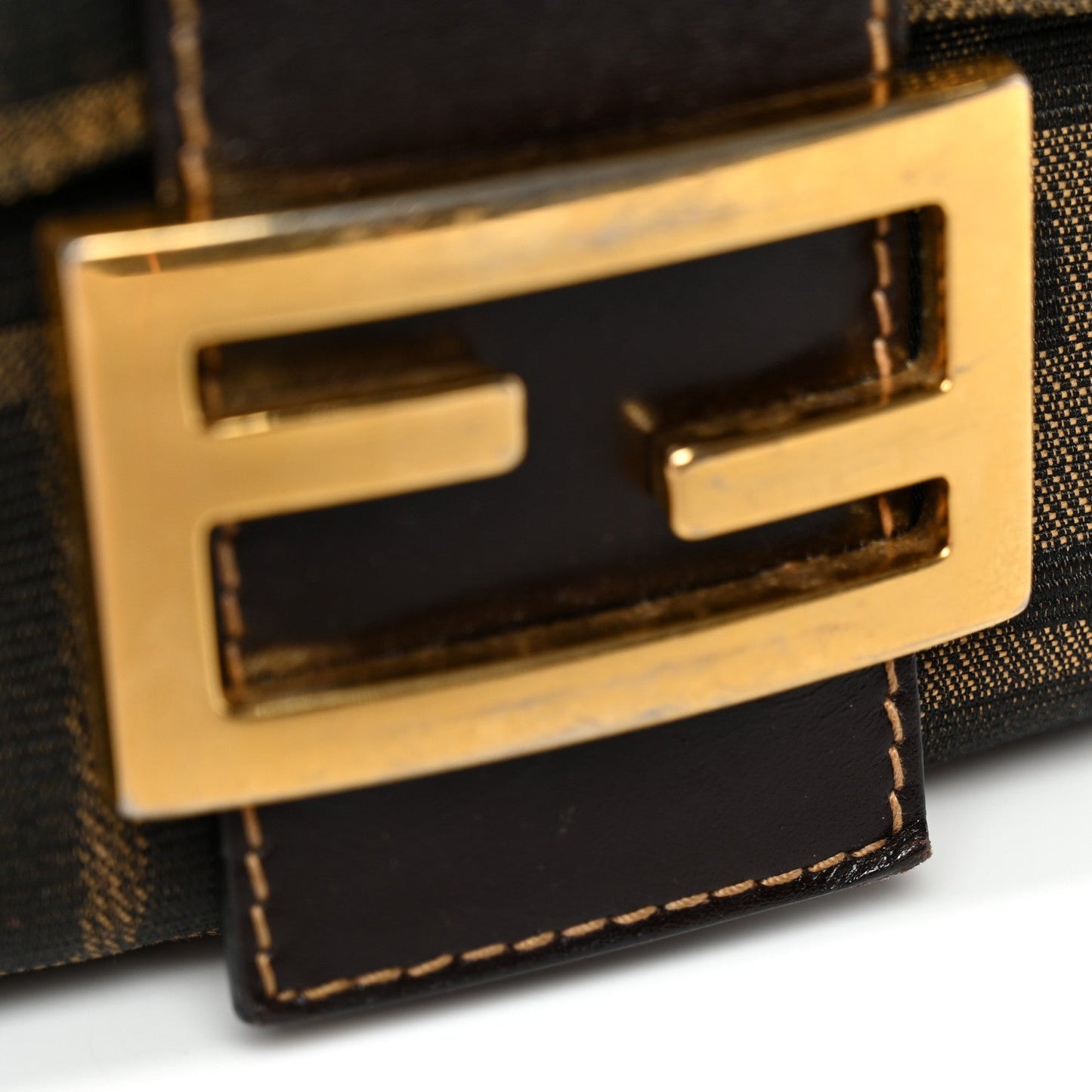 Fendi Zucca Zipped Baguette Tobacco