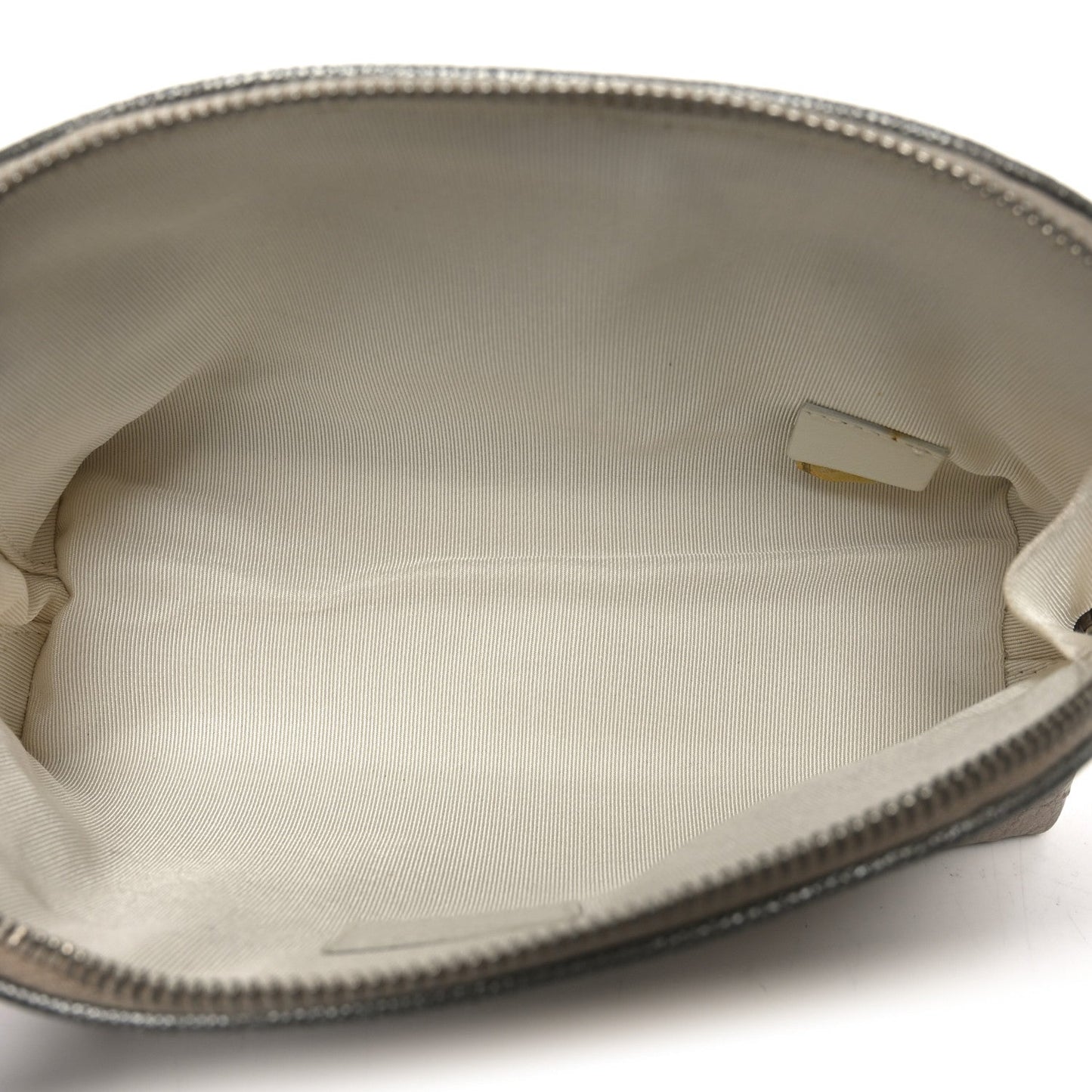 Chanel Metallic Calfskin Diamond Embossed Cosmetic Pouch Pink