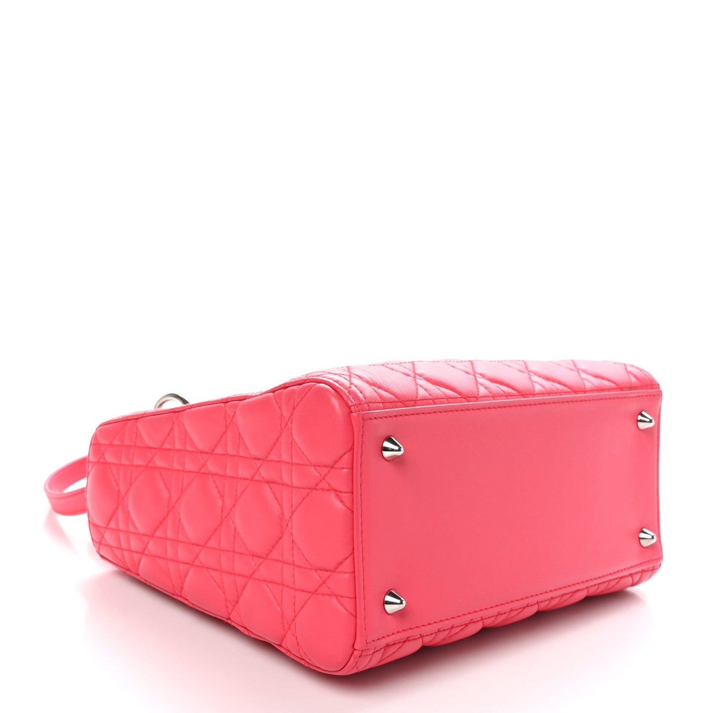 Christian Dior Lambskin Cannage Medium Lady Dior Fuchsia