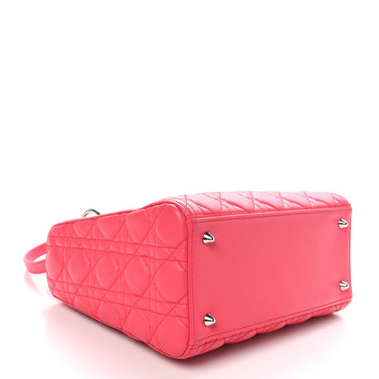 Christian Dior Lambskin Cannage Medium Lady Dior Fuchsia