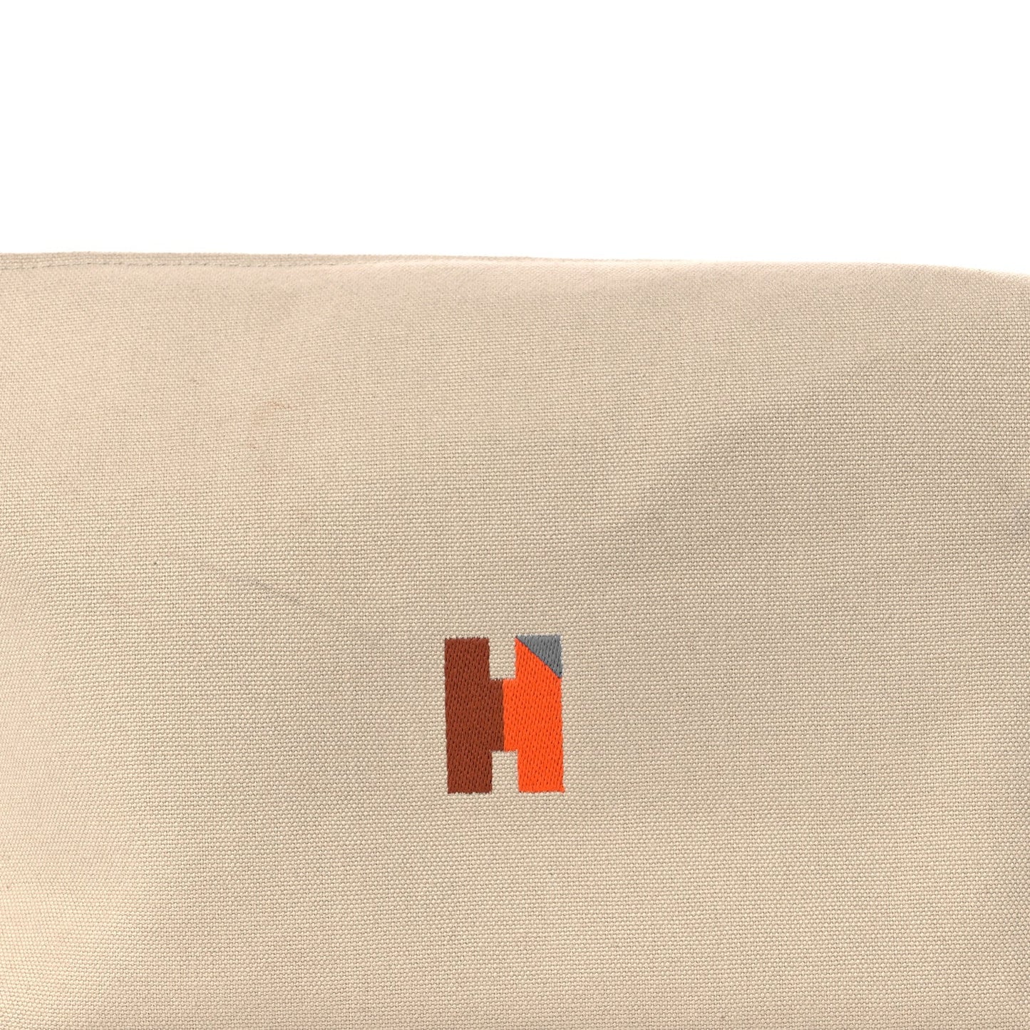 Hermes Cotton Canvas H Pavillon Large Bride-A-Brac Pouch Naturel