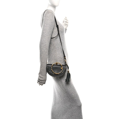 Chloe Calfskin Small Nile Bracelet Minaudiere Bag Black