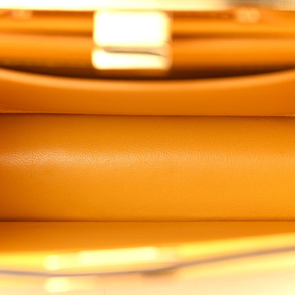 Fendi Shiny Nappa Petite Peekaboo I SEE U Satchel Mimosa