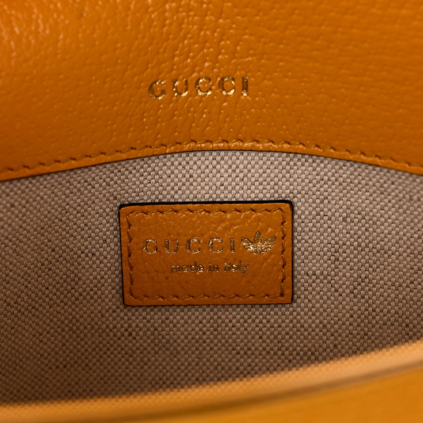 Gucci X ADIDAS Textured Dollar Calfskin Web Trefoil Mini Horsebit 1955 Shoulder Bag Crop Black