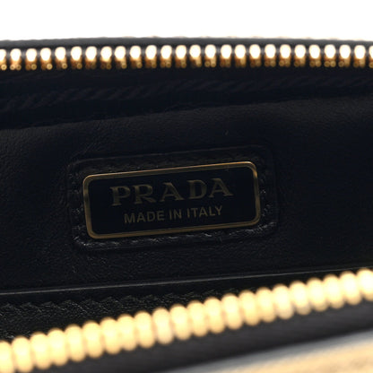 Prada Saffiano Travel Small Brique Crossbody Bag Platino