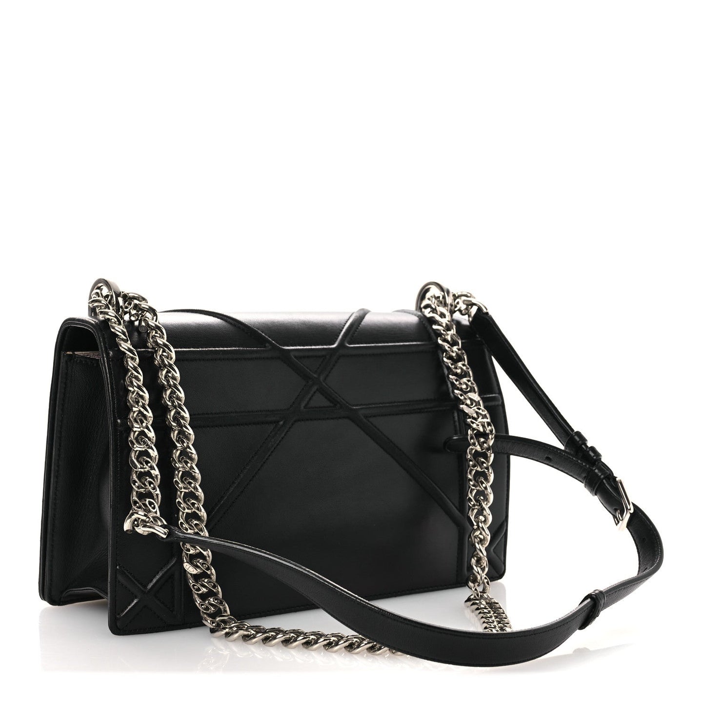Christian Dior Lambskin Medium Diorama Flap Bag Black