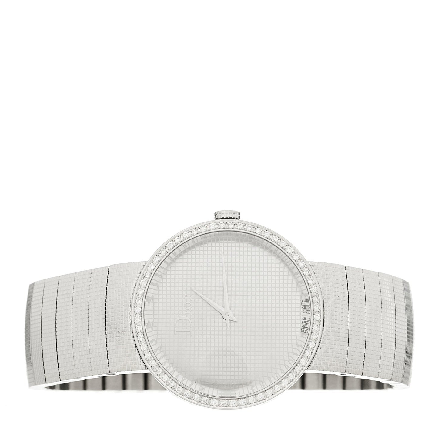 Christian Dior Stainless Steel Diamond Bezel 33mm La D De Dior Quartz Watch