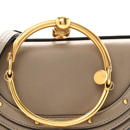 Chloe Calfskin Small Nile Bracelet Minaudiere Bag Motty Grey