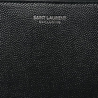 Saint Laurent Grain De Poudre Zipped Tablet Holder Black